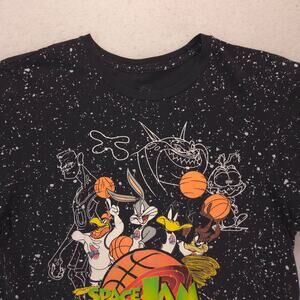Looney Tunes Space Jam Graphic Casual T Shirt Adult Mens Size Medium M Black